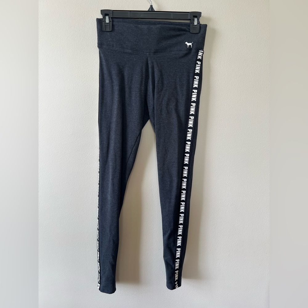 Victoria's Secret Leggings PINK Yoga Women XS Black White Compression‎ Athletic